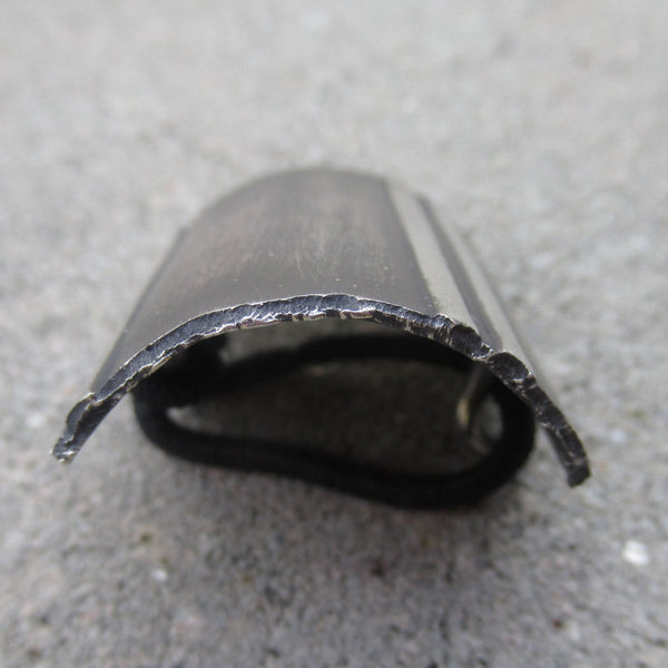 Road Fragment Ponytail Holder in Sterling Silver - Own the Road - PartsbyNC Industrial Jewelry
