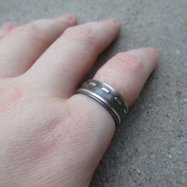 Road Ring in Sterling Silver - Own the Road - PartsbyNC Industrial Jewelry
