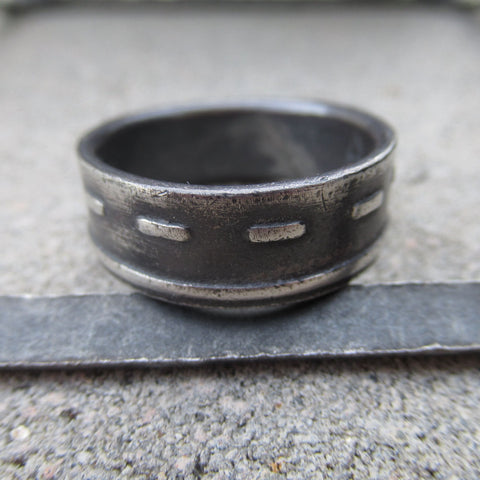 Road Ring in Sterling Silver - Own the Road - PartsbyNC Industrial Jewelry