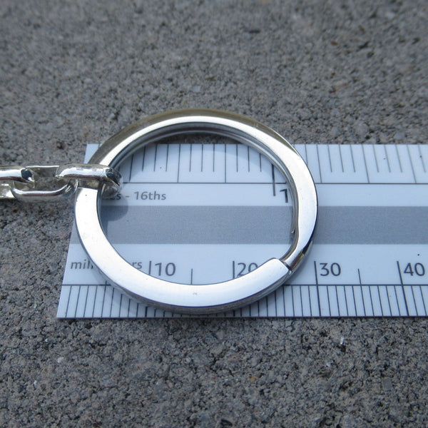 Key Chain Road Fragment in Sterling Silver - Own the Road - PartsbyNC Industrial Jewelry