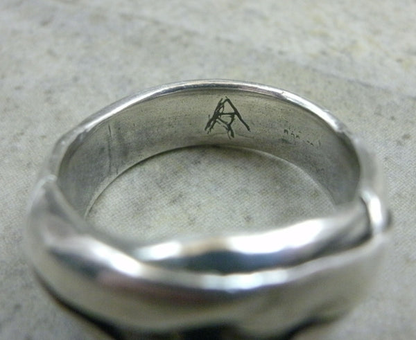 Mummy Ring in Fine Silver - PartsbyNC Industrial Jewelry