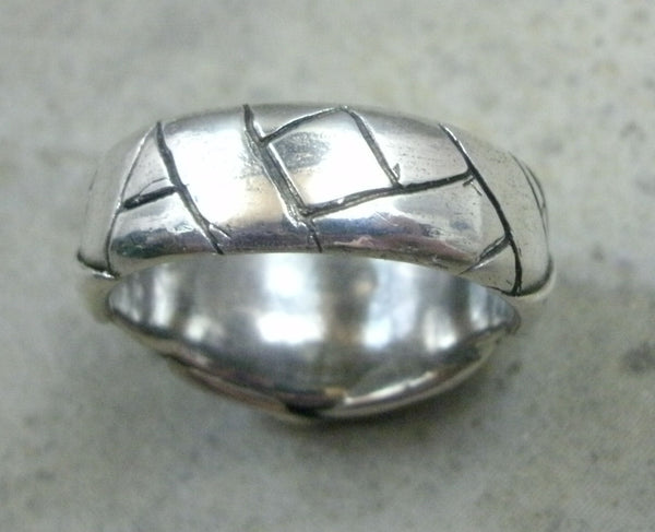 Mummy Ring in Fine Silver - PartsbyNC Industrial Jewelry