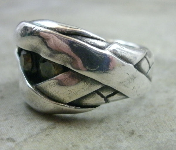 Mummy Ring in Fine Silver - PartsbyNC Industrial Jewelry