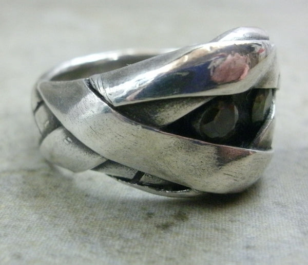 Mummy Ring in Fine Silver - PartsbyNC Industrial Jewelry