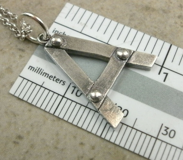 Letter Pendant in Fine Silver - PartsbyNC Industrial Jewelry