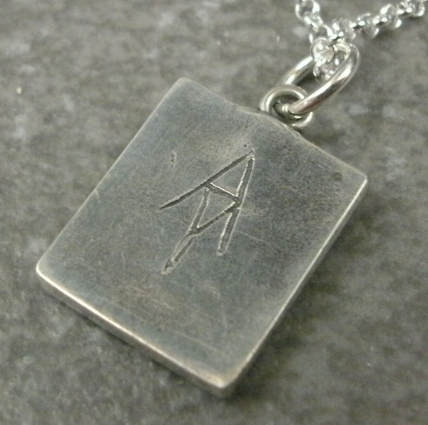 Kanji Pendant in Fine Silver (Small) - PartsbyNC Industrial Jewelry