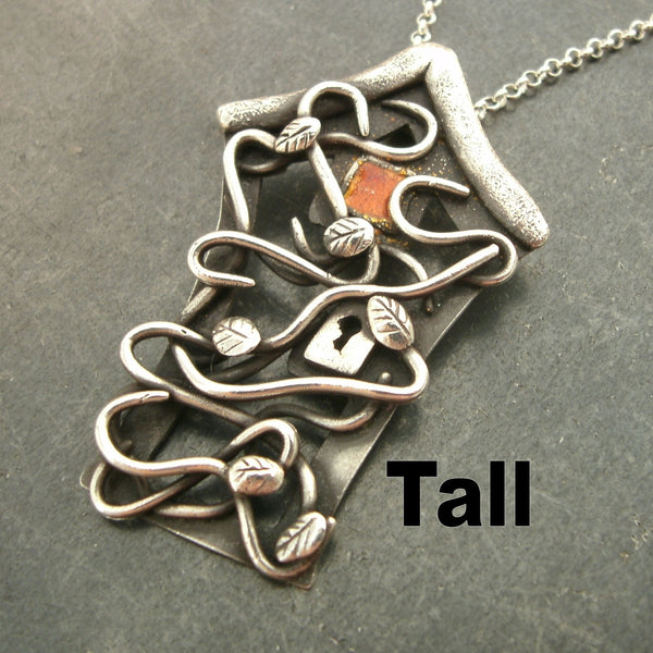 Fairy Garder Door Pendants in Fine Silver - PartsbyNC Industrial Jewelry