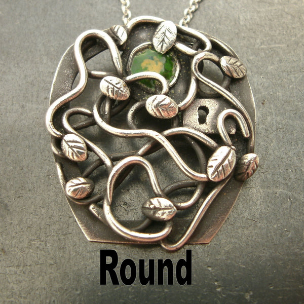 Fairy Garder Door Pendants in Fine Silver - PartsbyNC Industrial Jewelry