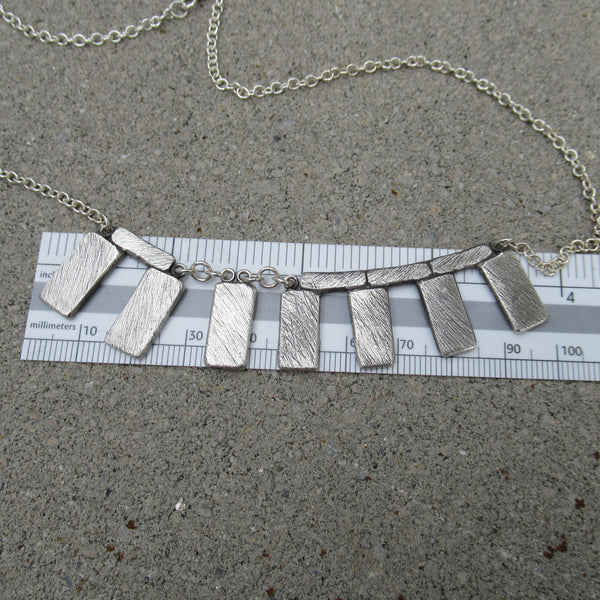 Stonehenge Necklace in Sterling & Fine Silver - PartsbyNC Industrial Jewelry