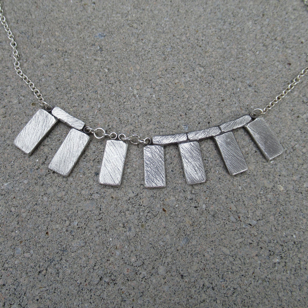 Stonehenge Necklace in Sterling & Fine Silver - PartsbyNC Industrial Jewelry