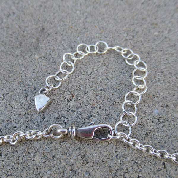 Sword Necklace in Fine Silver & 22k Gold - PartsbyNC Industrial Jewelry