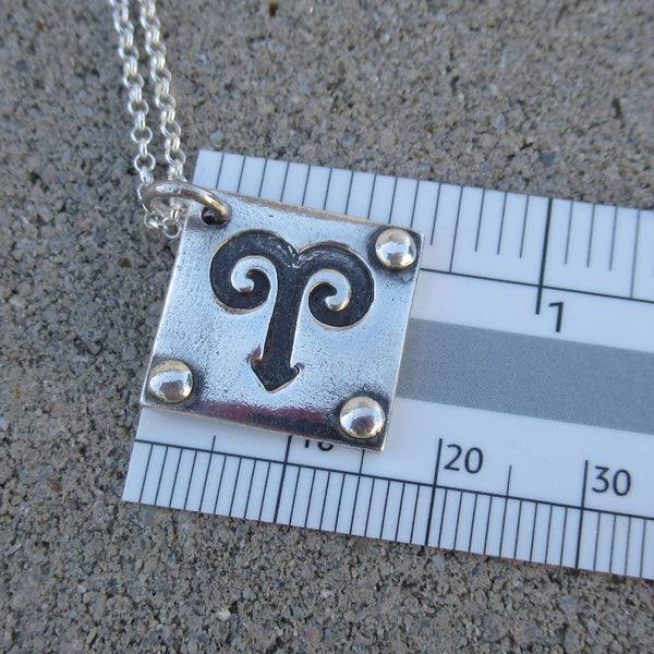 Zodiac Pendant in Fine Silver - PartsbyNC Industrial Jewelry