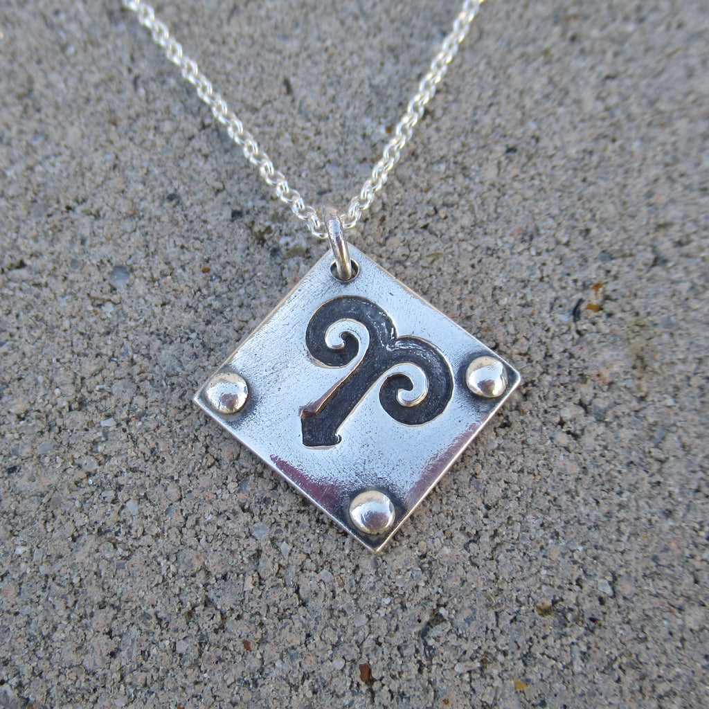 Zodiac Pendant in Fine Silver - PartsbyNC Industrial Jewelry