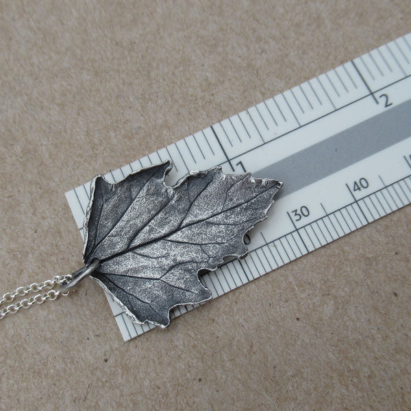 Large Garlic Mustard Pendant in Fine Silver from PartsbyNC