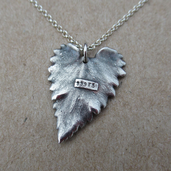 Heart Shaped Fine Silver Jewelry from PartsbyNC-Back