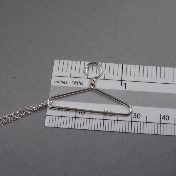 Size of Sterling Silver Hanger Pendant - Womens Rights - PartsbyNC