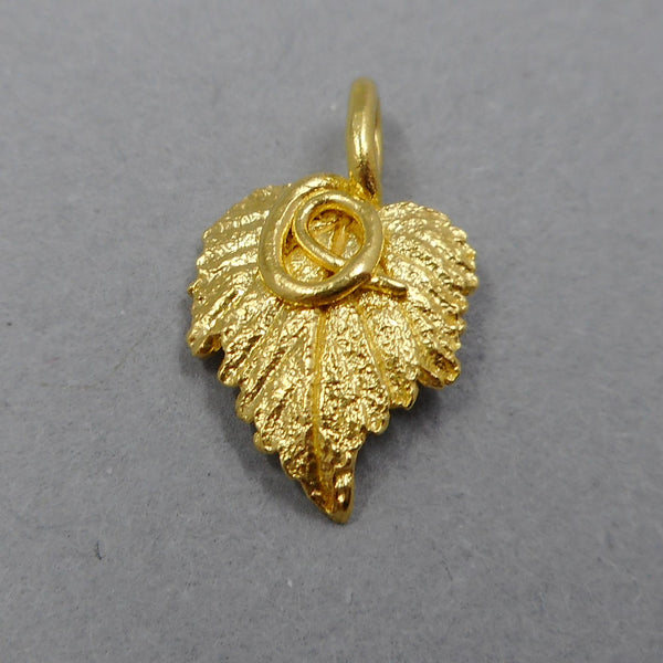 22k Gold Grape Leaf Pendant- No Chain- from PartsbyNC