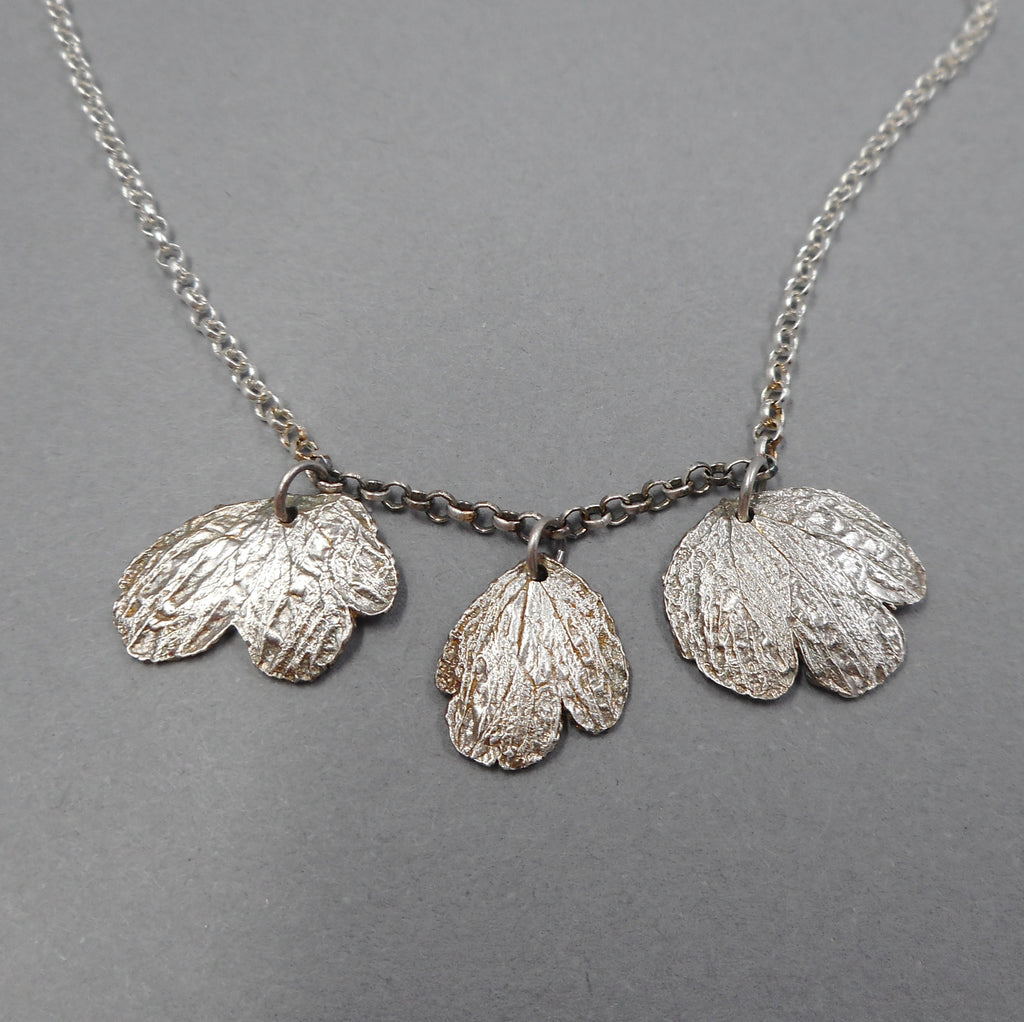 Columbine Charm Necklace in Sterling & Fine Silver from PartsbyNC