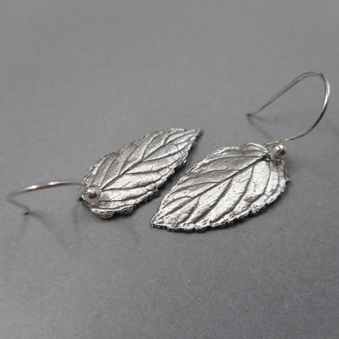 One of a Kind Mint Leaf Earrings from PartsbyNC