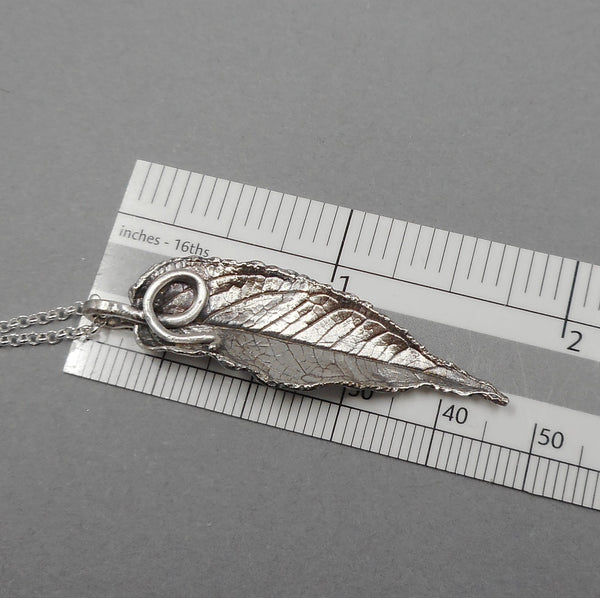 Large Black Swallow-Wort Pendant in Fine Silver from PartsbyNC