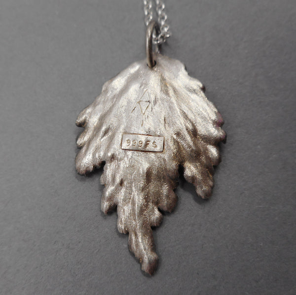 Fine Silver Botanical Pendant from PartsbyNC