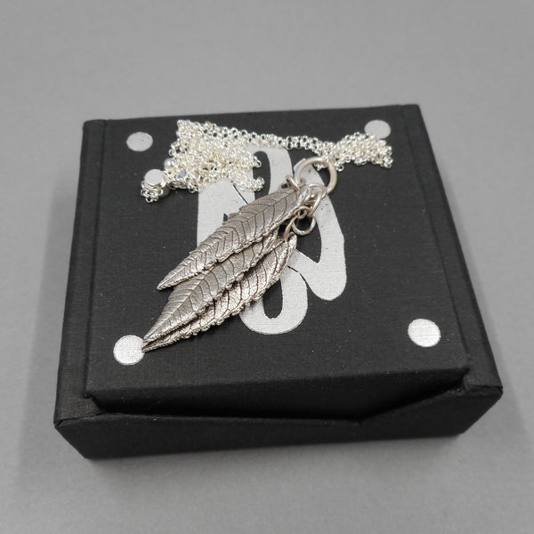 Lemon Verbena Tassel Pendant in Fine Silver