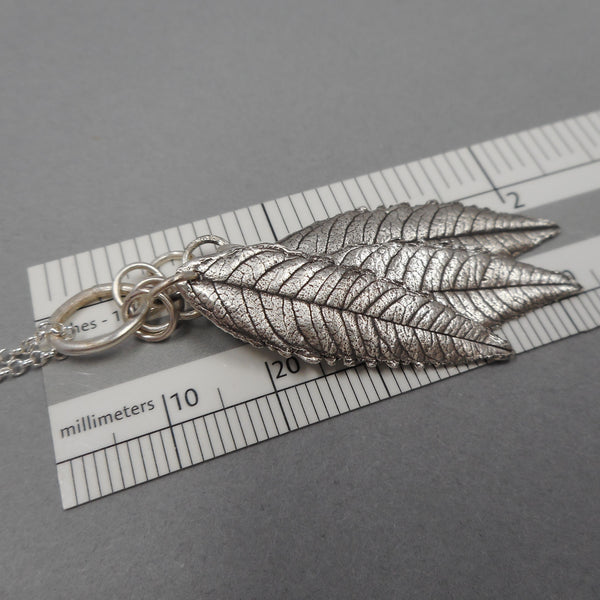 Lemon Verbena Tassel Pendant in Fine Silver