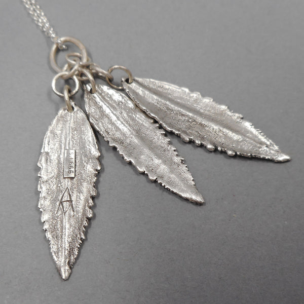 Lemon Verbena Tassel Pendant in Fine Silver