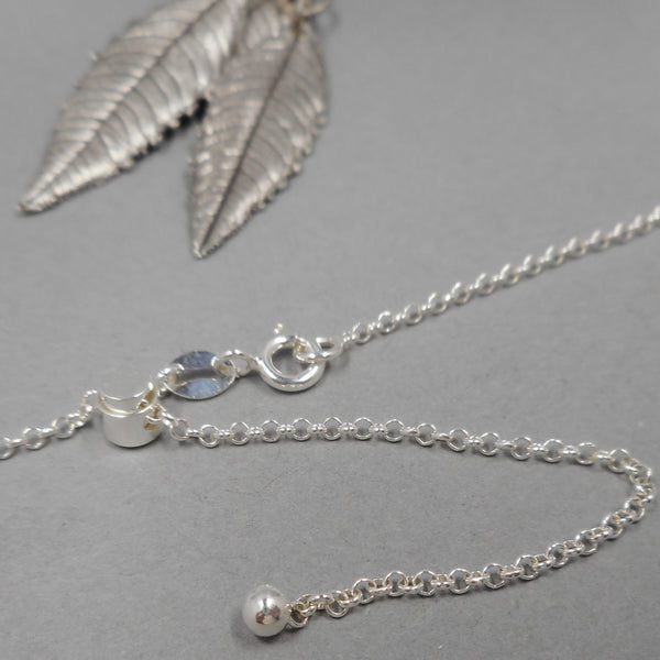 Lemon Verbena Tassel Pendant in Fine Silver