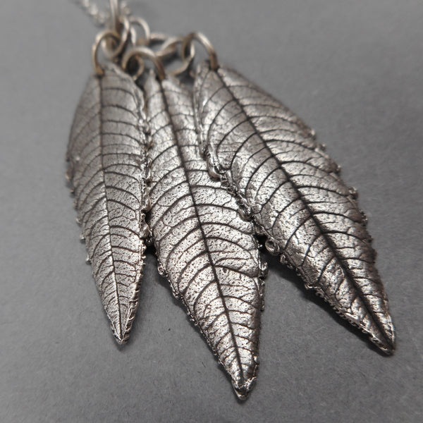 Lemon Verbena Tassel Pendant in Fine Silver