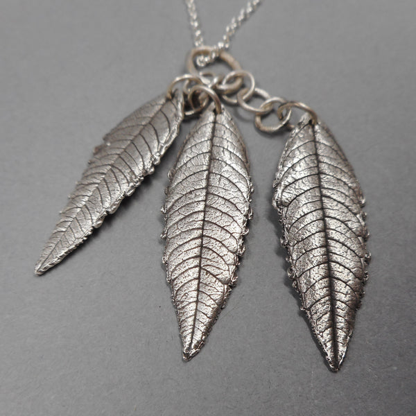 Lemon Verbena Tassel Pendant in Fine Silver