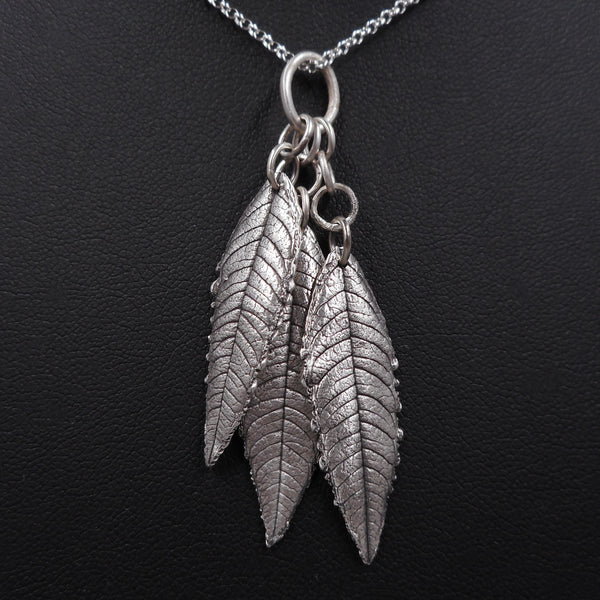 Lemon Verbena Tassel Pendant in Fine Silver