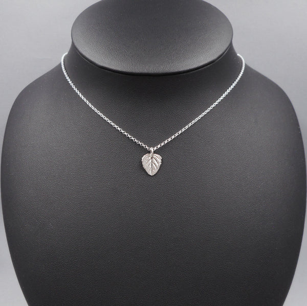 Oregano Leaf Pendant in Fine Silver