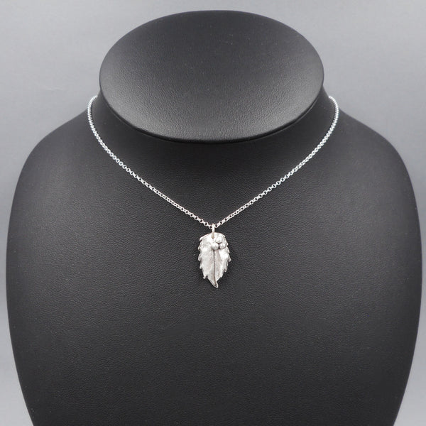 Holly Leaf Pendant in Fine Silver