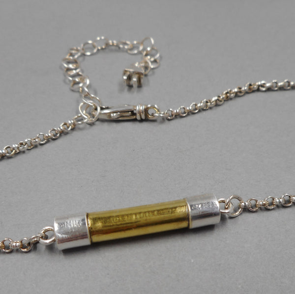 Adjustable Extender Chain on Fuse Necklace from Forged Mettle Jewelry