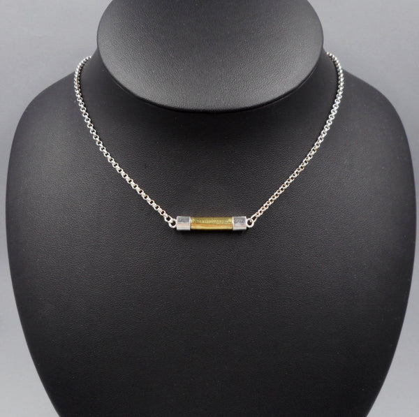 Fuse Necklace on Model from Forged Mettle Jewelry