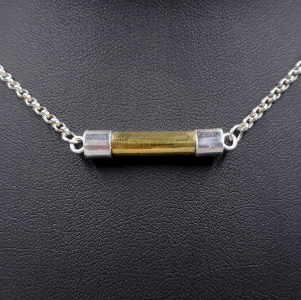 Close up of Fuse Necklace from Forged Mettle Jewelry