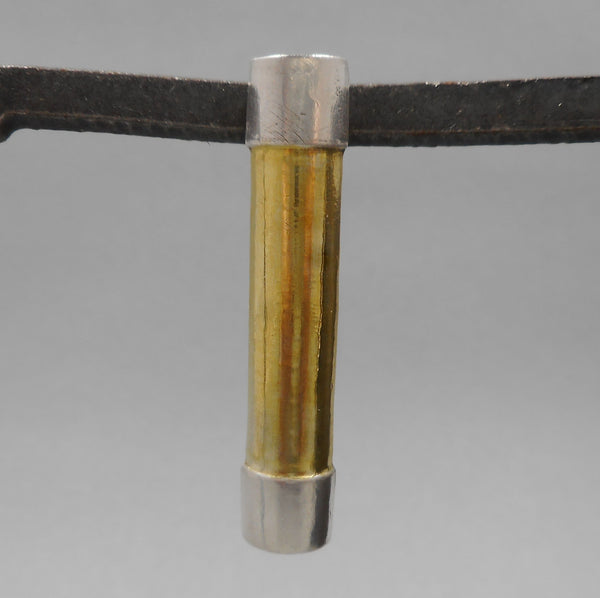 Fine Silver & 22k Gold Fuse Tie Tack from PartsbyNC