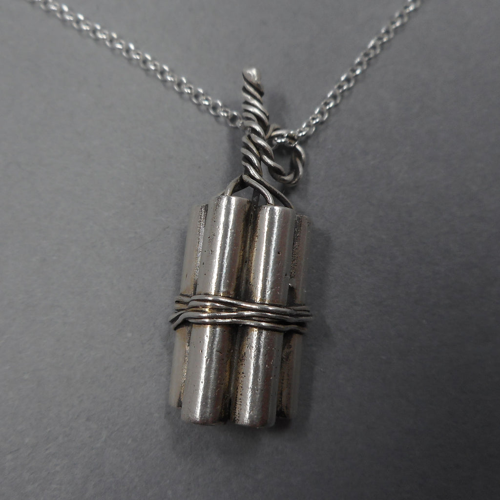 TNT Bundle Pendant in Fine Silver