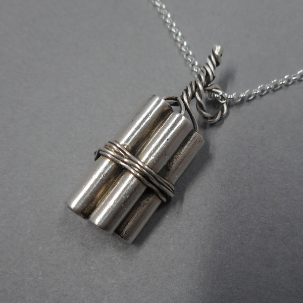 TNT Bundle Pendant in Fine Silver