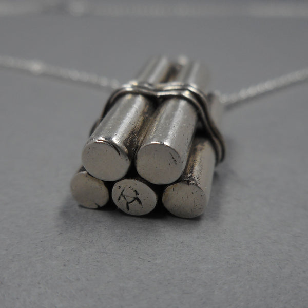 TNT Bundle Pendant in Fine Silver