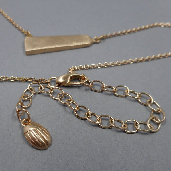Scarab Beetle Chain Extended Charm from Forged Mettle Jewelry