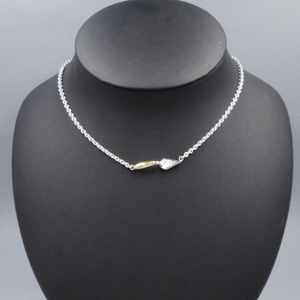 Trowel Necklace on Bust from Forged Mettle Jewelry