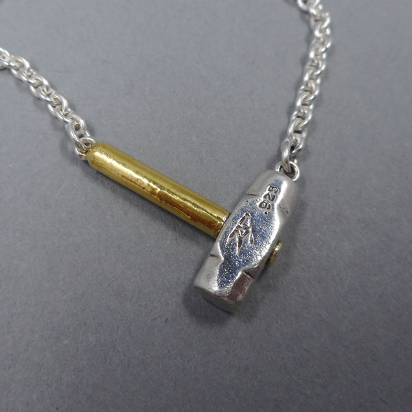 Back of Hammer Necklace from Forged Mettle Jewelry