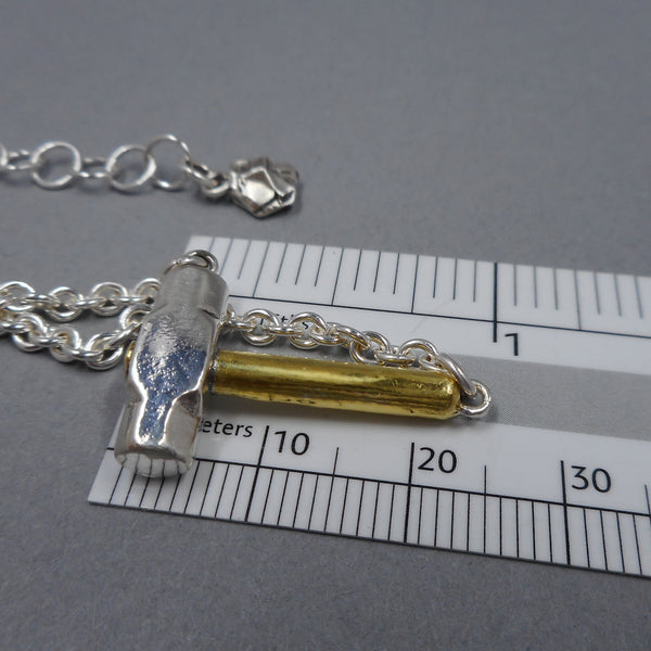 Size of Hammer Necklace from Forged Mettle Jewelry