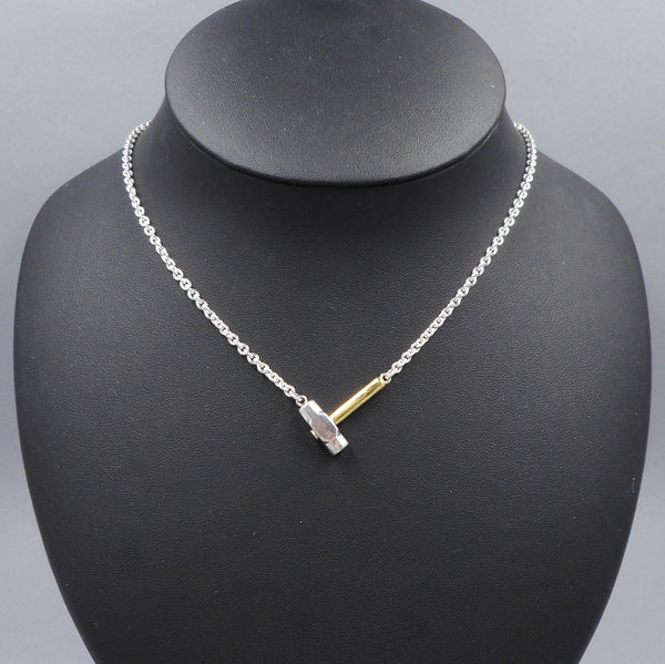 Sledgehammer Necklace on Bust from Forged Mettle Jewelry