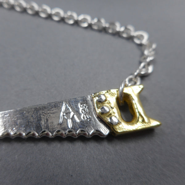 Back of Saw Necklace from Forged Mettle Jewelry