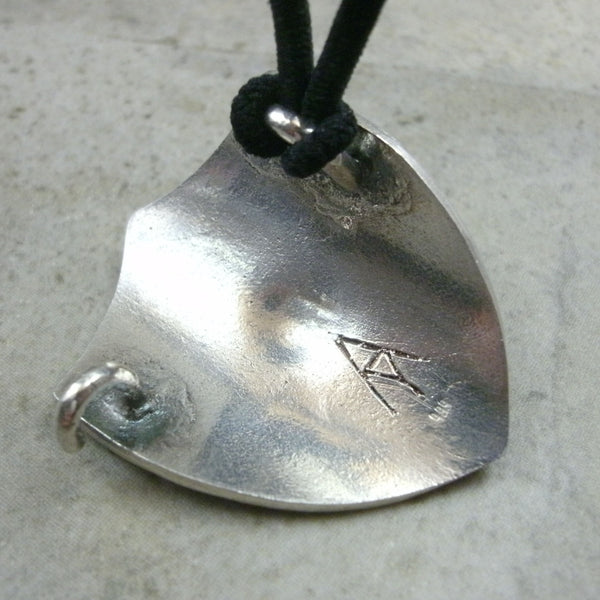 Shield with Rivets Ponytail Holder in Fine Silver - PartsbyNC Industrial Jewelry