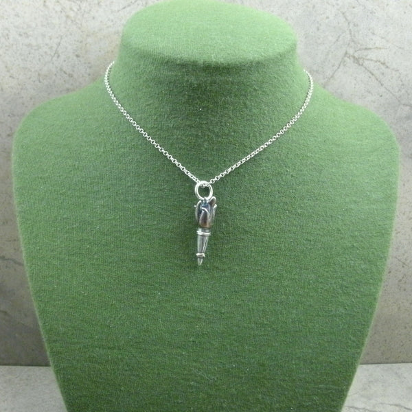 Torch Pendant in Fine Silver - PartsbyNC Industrial Jewelry