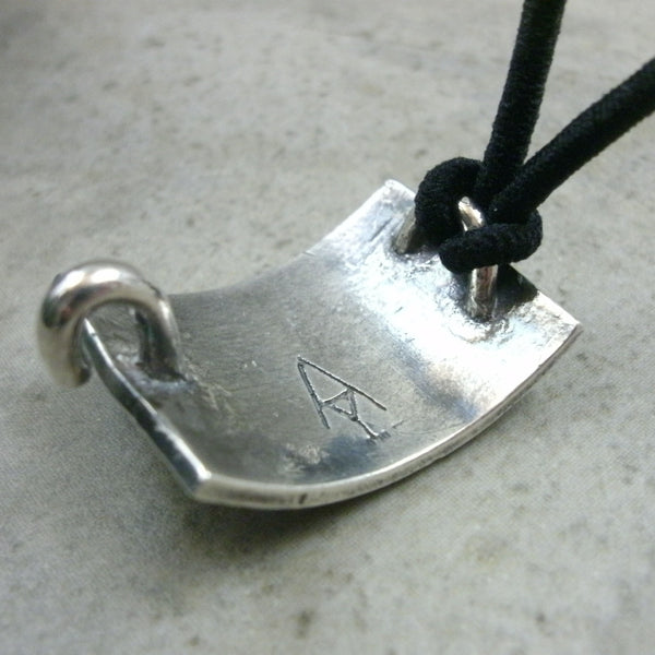 Signature Riveted Plate Ponytail Holder in Fine Silver - PartsbyNC Industrial Jewelry